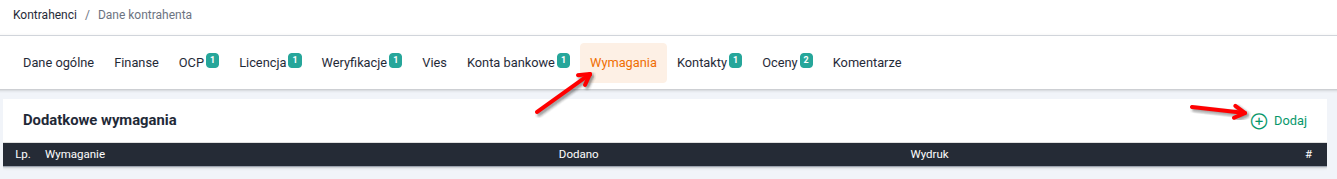 wymagania wymagania